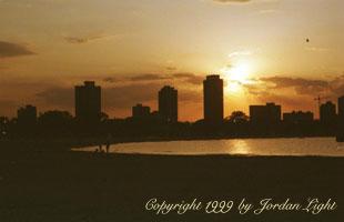 Sunset from North Ave. Beach